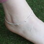Sterling Silver Grape Summer Payal Indian Anklet, thumbnail 1 of 7