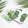 Tropical Leaf Set Of Coasters, thumbnail 1 of 7