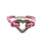 Custom Pink Leather Remembrance Bracelet For Women With Silver Heart Urn, thumbnail 3 of 9