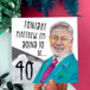 Funny 40th Birthday Card, Stars In Their Eyes, Retro Tv Nostalgia Greeting, thumbnail 1 of 3
