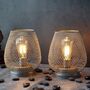 Set Of Two Metal Bedside Lamps Vintage Cordless Light, thumbnail 1 of 8