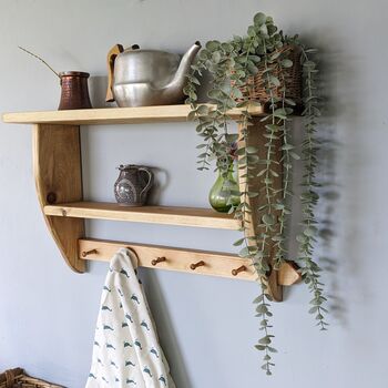 Wooden Wall Shelf With Shaker Pegs, 4 of 5