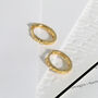 Gold Plated Snake Effect Textured 12mm Huggies, thumbnail 2 of 4