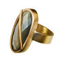 Chunky Gold Faceted Moonstone Ring, thumbnail 2 of 2