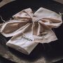 Personalised Natural Cotton Bow Place Setting, thumbnail 3 of 4