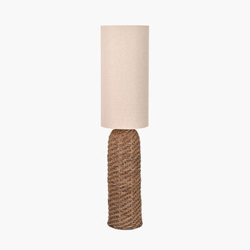 Brown Woven Seagrass Floor Lamp, 2 of 8