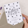 Personalised A6 Black Spot Birthday Party Invitation, thumbnail 2 of 3