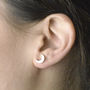 Two Pairs Of Sterling Silver Studs Stars And Moons, thumbnail 3 of 4