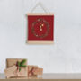 Christmas Wreath Banner Embroidery Kit, thumbnail 2 of 6