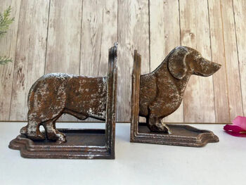 Dachshund Dog Bookends Sausage Dog Ornament Book Holder, 7 of 9