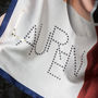 Personalised Name In Gold Stars Square Scarf, thumbnail 3 of 8