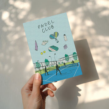 Padel Club Greeting Card | Eco Friendly Sports Lifestyle Card, 2 of 7