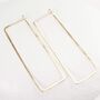 Rectangle Hoop Earrings In 14k Gold Filled, thumbnail 6 of 9