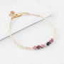 October Birthstone Bracelet With Personalised Tag, thumbnail 1 of 10
