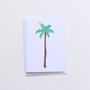 Tropical Christmas Palm Tree Greeting Card, thumbnail 2 of 2