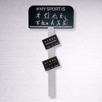Hyrox Patch Display | Black Metal | Wall Mounted Race Finisher Patch Holder, 4 of 7
