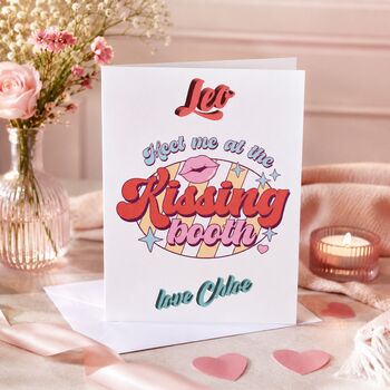 Personalised Kissing Booth Valentine’s Card, 5 of 6