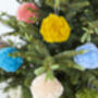 Christmas Bauble Pompom Craft Kit Pastels, thumbnail 4 of 5