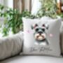 Personalised Schnauzer Hearts Cushion Cover Gift, thumbnail 2 of 2