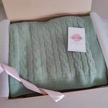 Personalised Pure Cashmere Baby Blanket Gift Boxed, 5 of 12