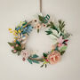 Boho Style Paper Flower And Foliage Jute Wreath, thumbnail 4 of 4