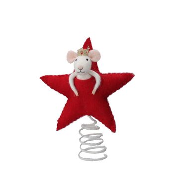 Wool Mouse Star Tree Topper, 2 of 2