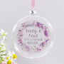 Personalised Engagement Wreath Flat Bauble, thumbnail 1 of 8