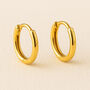 Gold Plated Sterling Silver Mini Huggie Hoop Sleeper Earrings, thumbnail 1 of 5