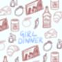 Girl Dinner | Pink Colourful Relatable Kitchen Print, thumbnail 2 of 2