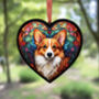 Corgi Stained Glass Effect Heart Suncatcher, thumbnail 5 of 6