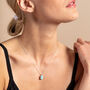 Recycled Silver Turquoise Necklace December Birthstone, thumbnail 6 of 8