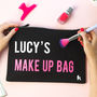 Personalised Name Slogan Make Up Bag, thumbnail 1 of 5