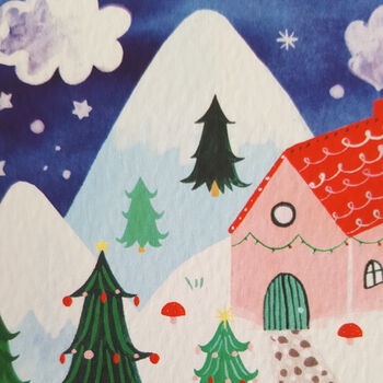 Winter Scene Christmas Card, 3 of 6