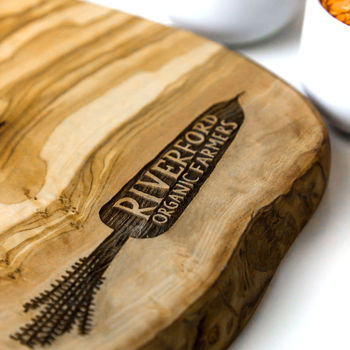 Your Own Logo Engraved Olive Wood Chopping/Cheese Board, 7 of 10