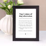 Dog Obsession Funny Quote Minimalist A5 Print, thumbnail 1 of 3