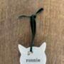 Personalised Clay Cat Christmas Decoration, thumbnail 3 of 3