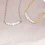 Sterling Silver Genuine Pearl Bar Necklace, thumbnail 6 of 12