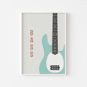 Bass Guitar Print | Guitarist Music Poster, 6 of 7