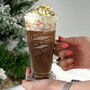 Personalised Heart Banner Latte Glass, thumbnail 1 of 9