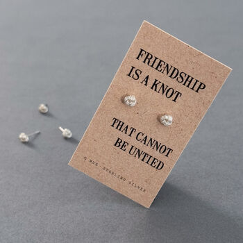 Friendship Knot Earrings In Sterling Silver, 9 of 10