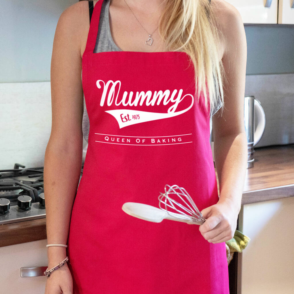 Personalised Ladies Retro Style Apron With Pocket By Meenymineymo