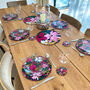Vivid Garden Blooms Navy Melamine Tableware, thumbnail 3 of 12