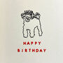 Dog Doodle Poodle Happy Birthday Card, thumbnail 1 of 2