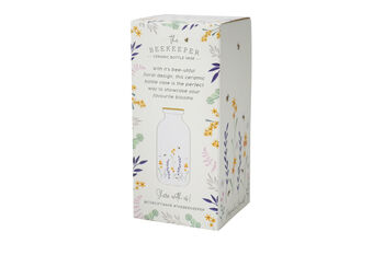 The Beekeeper Floral Ceramic Bottle Vase In Gift Box, 6 of 6