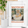 Watch Me Roar Inspirational Tiger Typography Print, thumbnail 1 of 4