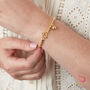 Gold Faceted Ball Musical Charm Bracelet 18 K Gold And Silver, thumbnail 3 of 12