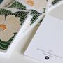 Linocut Gardenia Flower Notecards Set Of Eight, thumbnail 5 of 8