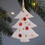 Christmas Hanging Tree Decoration Scented Ceramic, thumbnail 3 of 6