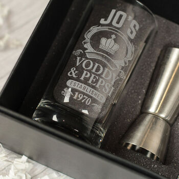 Personalised Vodka Pair Of Highball Mixer Glasses, 3 of 5