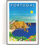 Portugal, Algarve Illustrated Travel Print, thumbnail 1 of 3